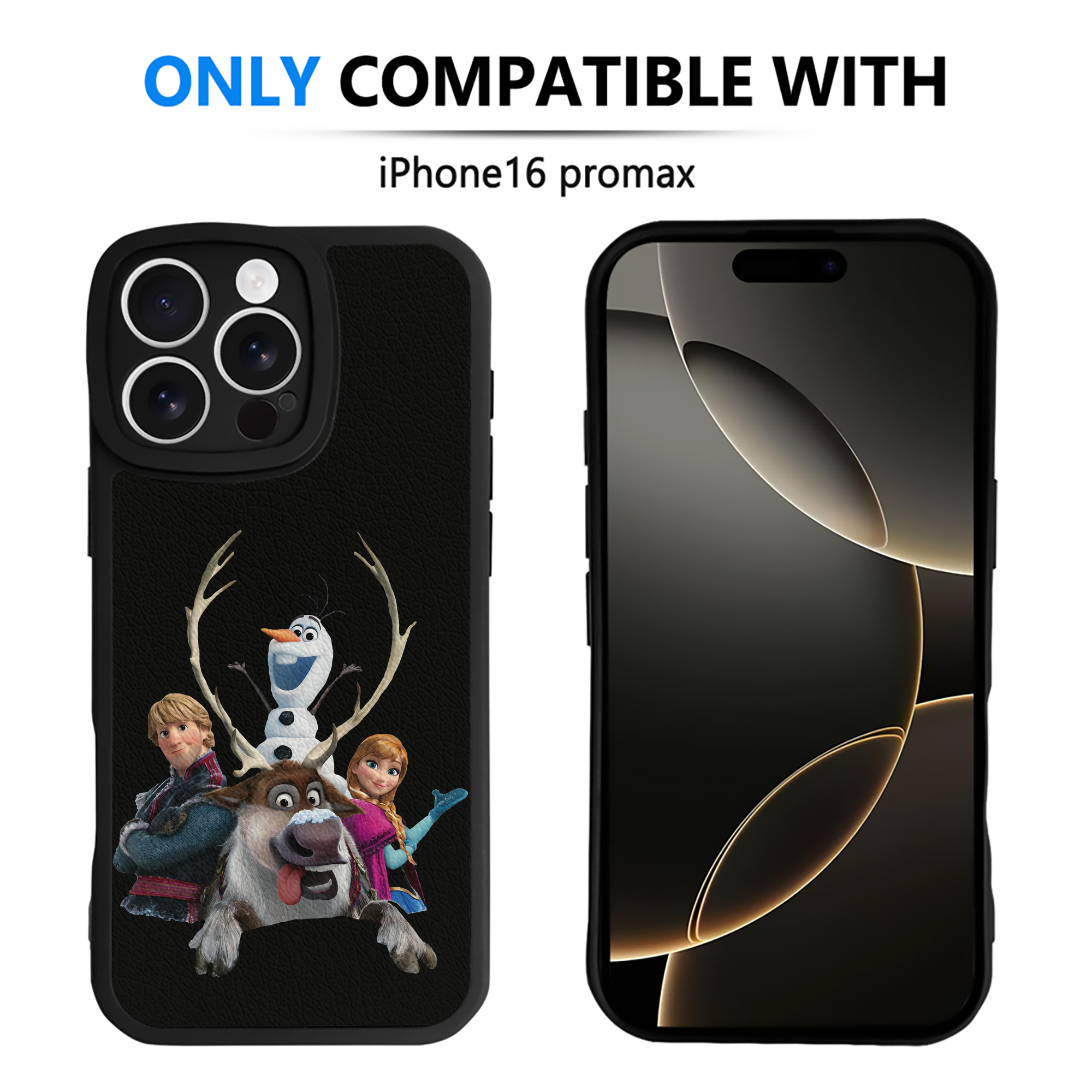 （画像用） アナと雪の女王 アンナ エルサ Frozen Anna Elsa 【iPhone 16シリーズ対応】シリコンスマホケース（レザー調） 材質：シリコン